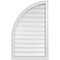 Ekena Millwork Quarter Round Top Left Surface Mount PVC Gable Vent w/ 2"W x 2"P Brickmould Sill Frame, 24"W x 38"H GVPQL24X3803SF - alternate 1